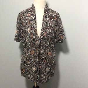 🐞 Trina Turk Boho Patterned Silk Blend Top